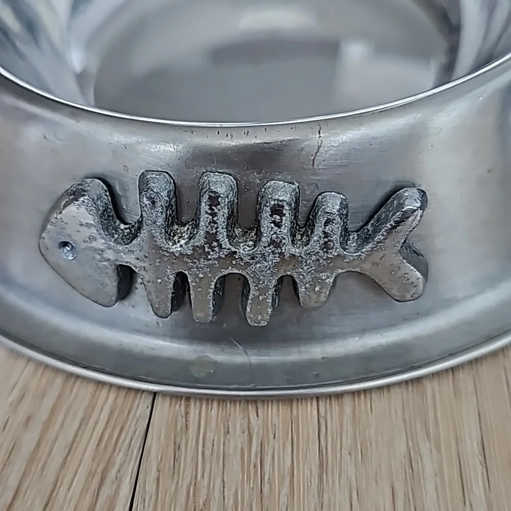 Dead Fish Cat Bowls Set of Two (2)